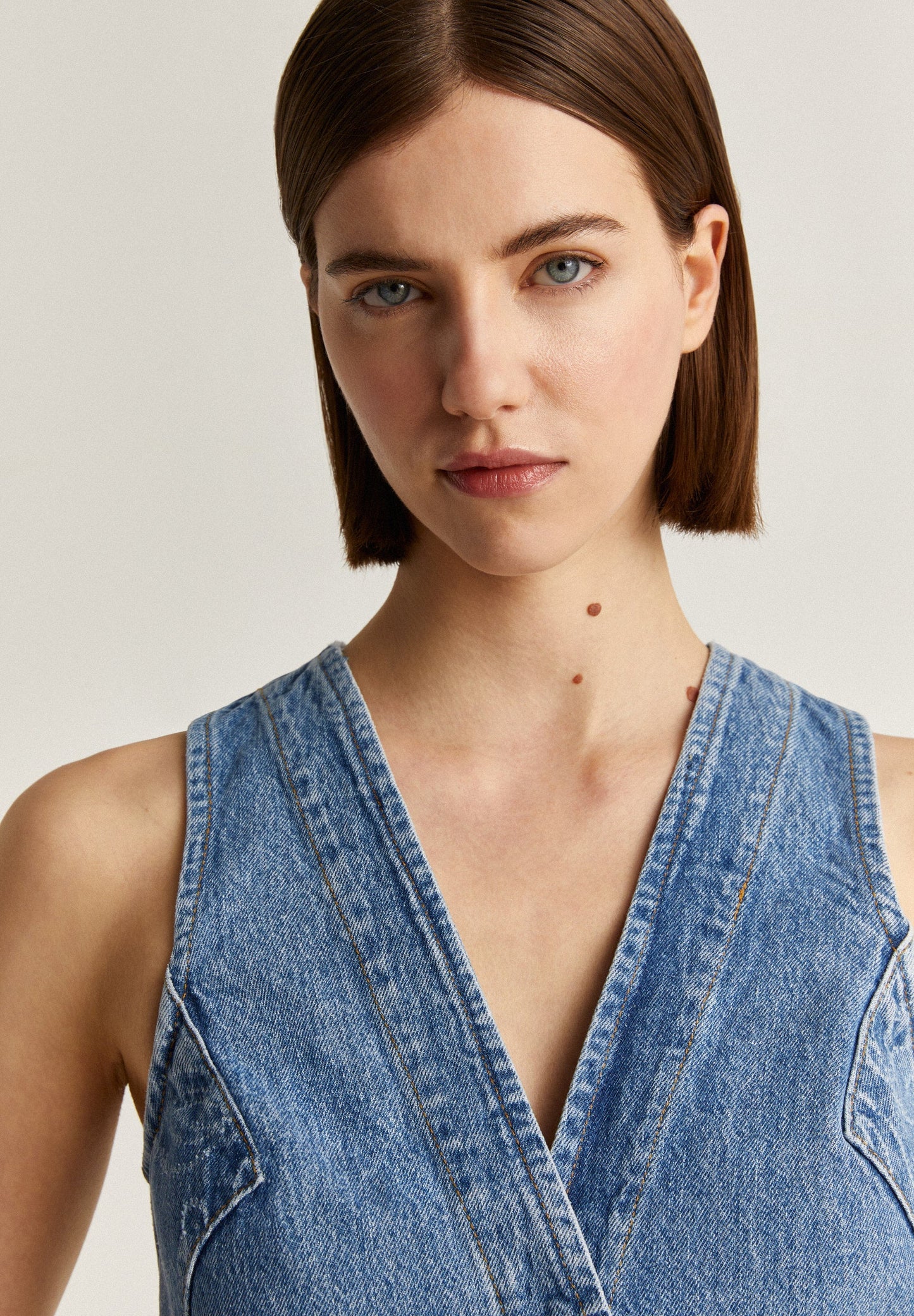 CHALECO DENIM TEXTURA