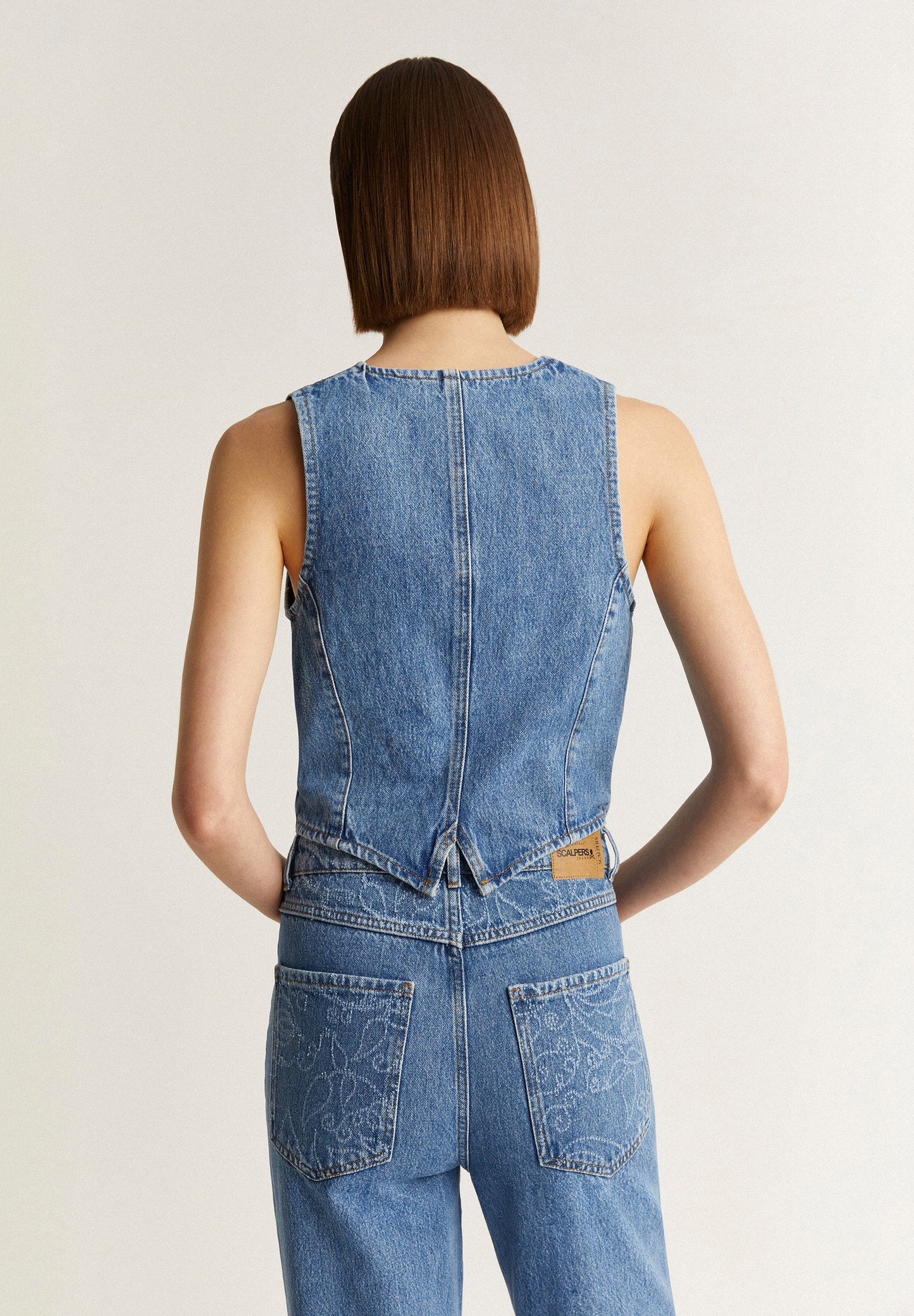 CHALECO DENIM TEXTURA