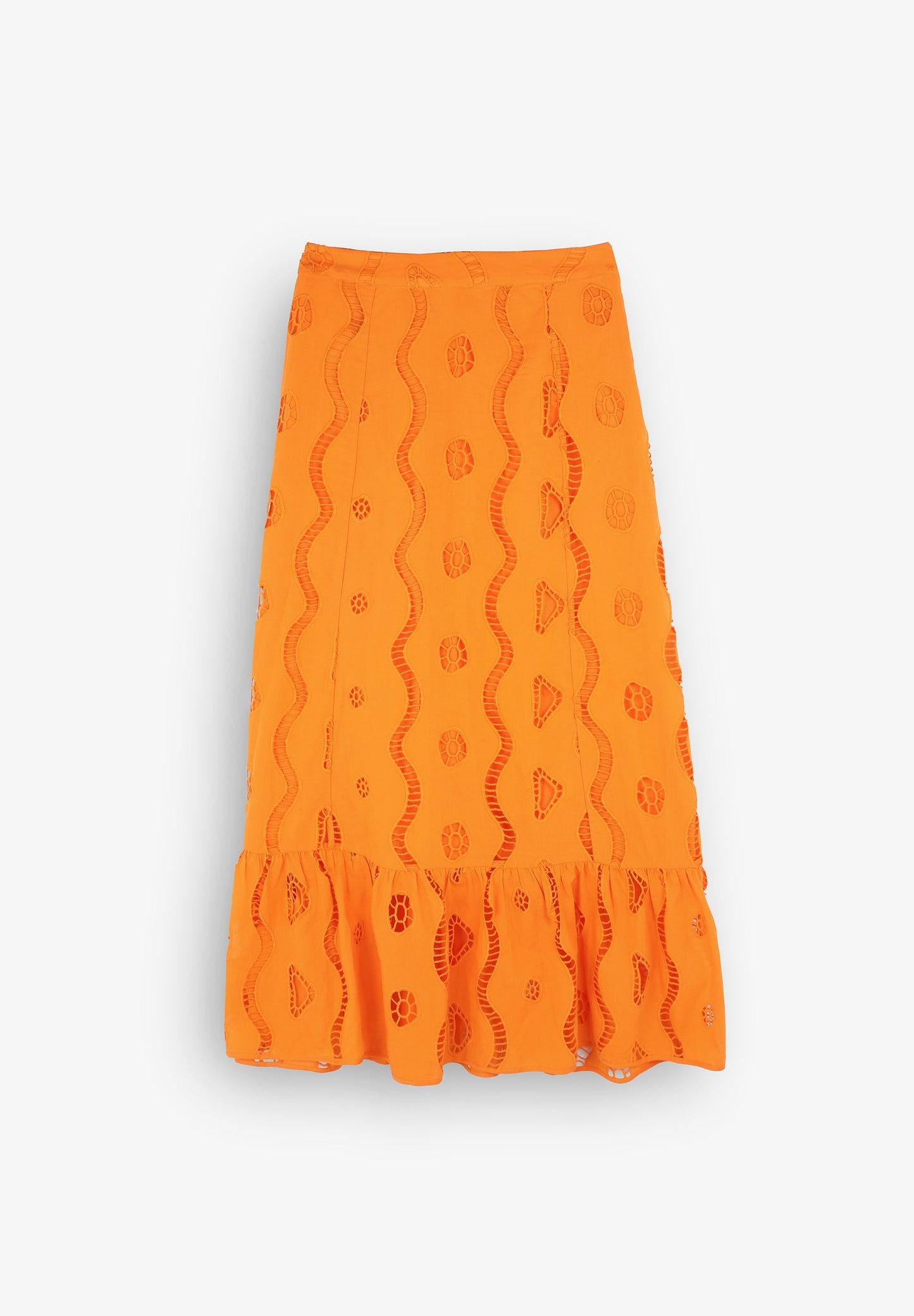 FALDA MIDI BORDADO INGLÉS