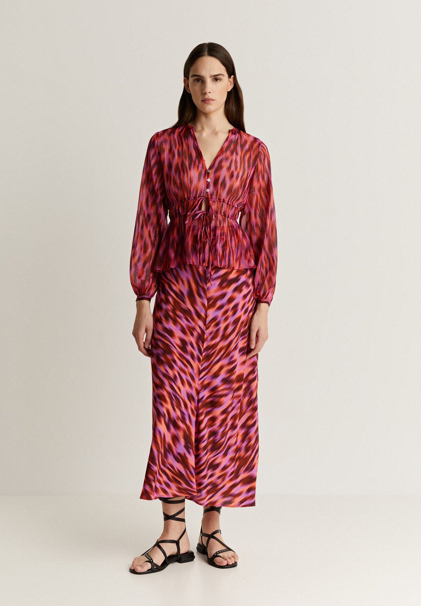 BLUSA ESTAMPADA LUREX