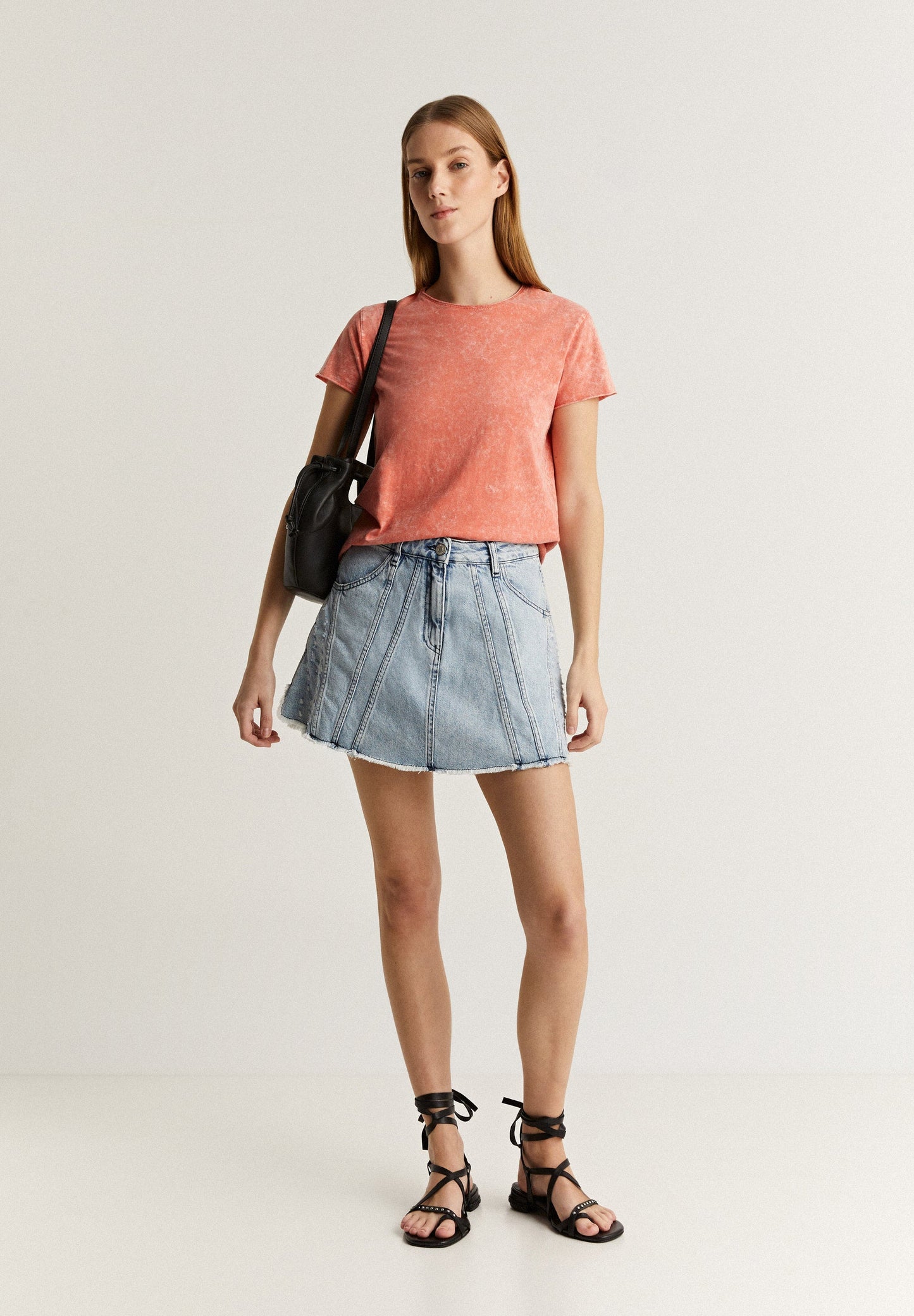 CAMISETA EFECTO LAVADO CALAVERA CRISTALES