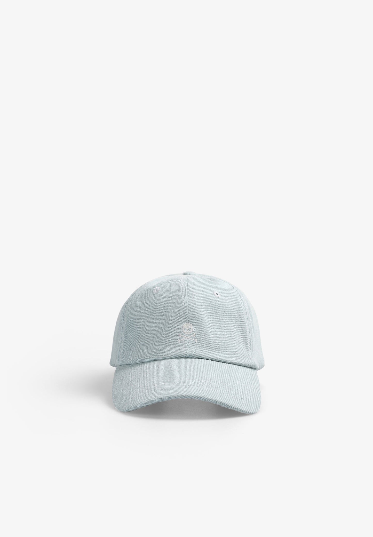 FLOWER EMB DENIM CAP