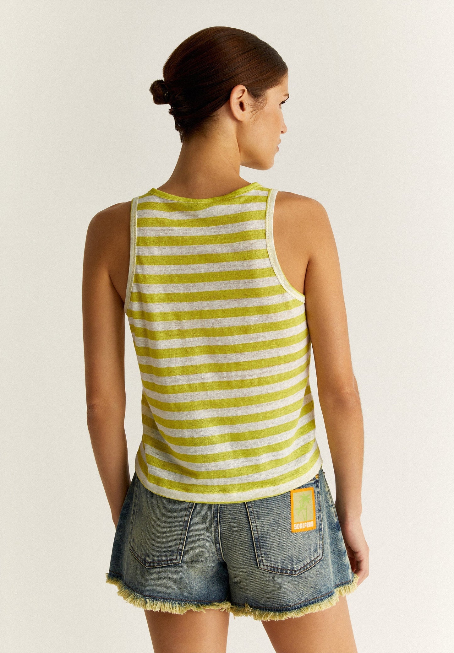 CAMISETA TANK LINO RAYAS