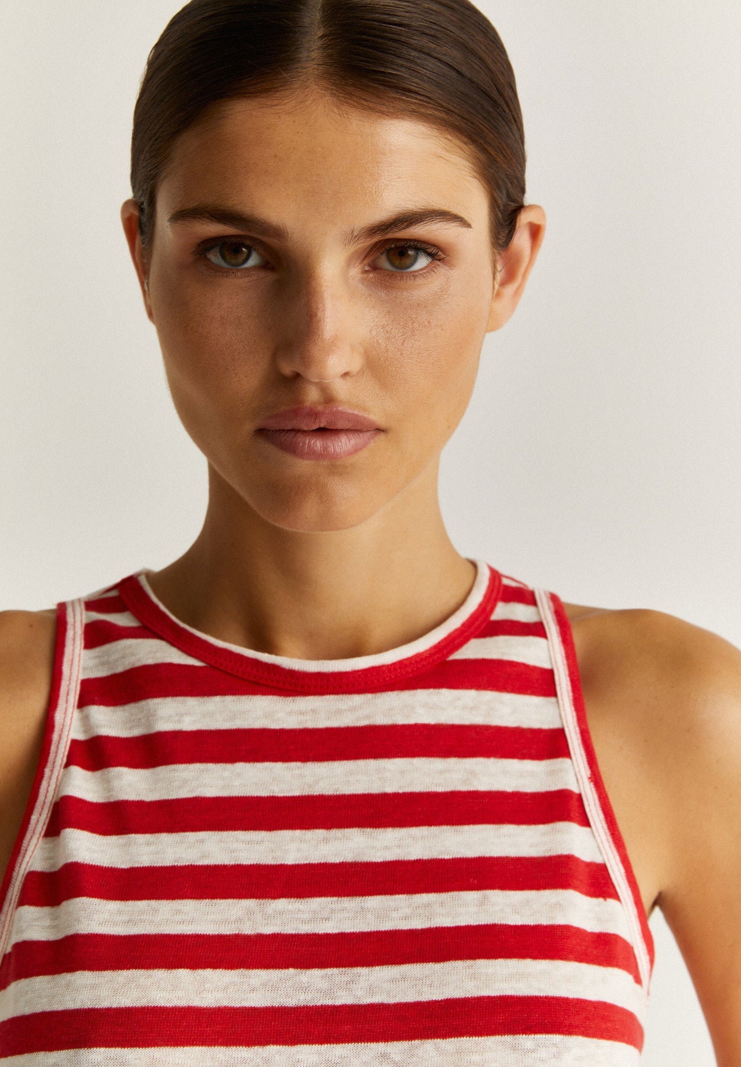 CAMISETA TANK LINO RAYAS