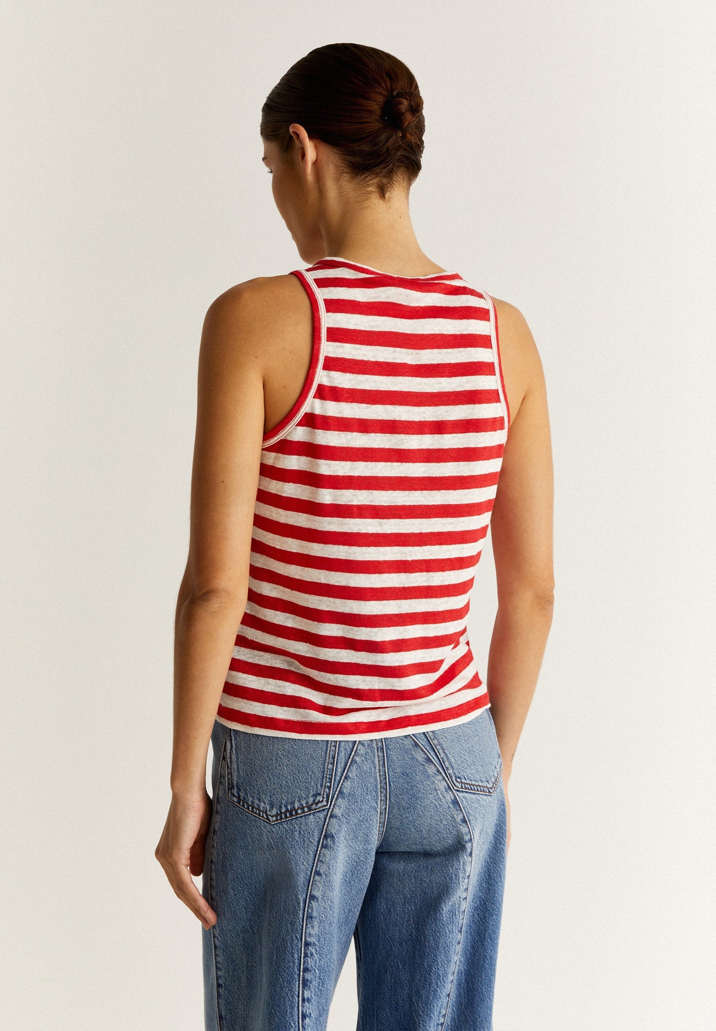 CAMISETA TANK LINO RAYAS