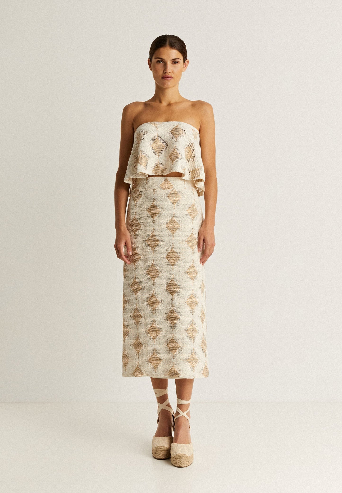 FALDA MIDI PUNTO ROMBOS