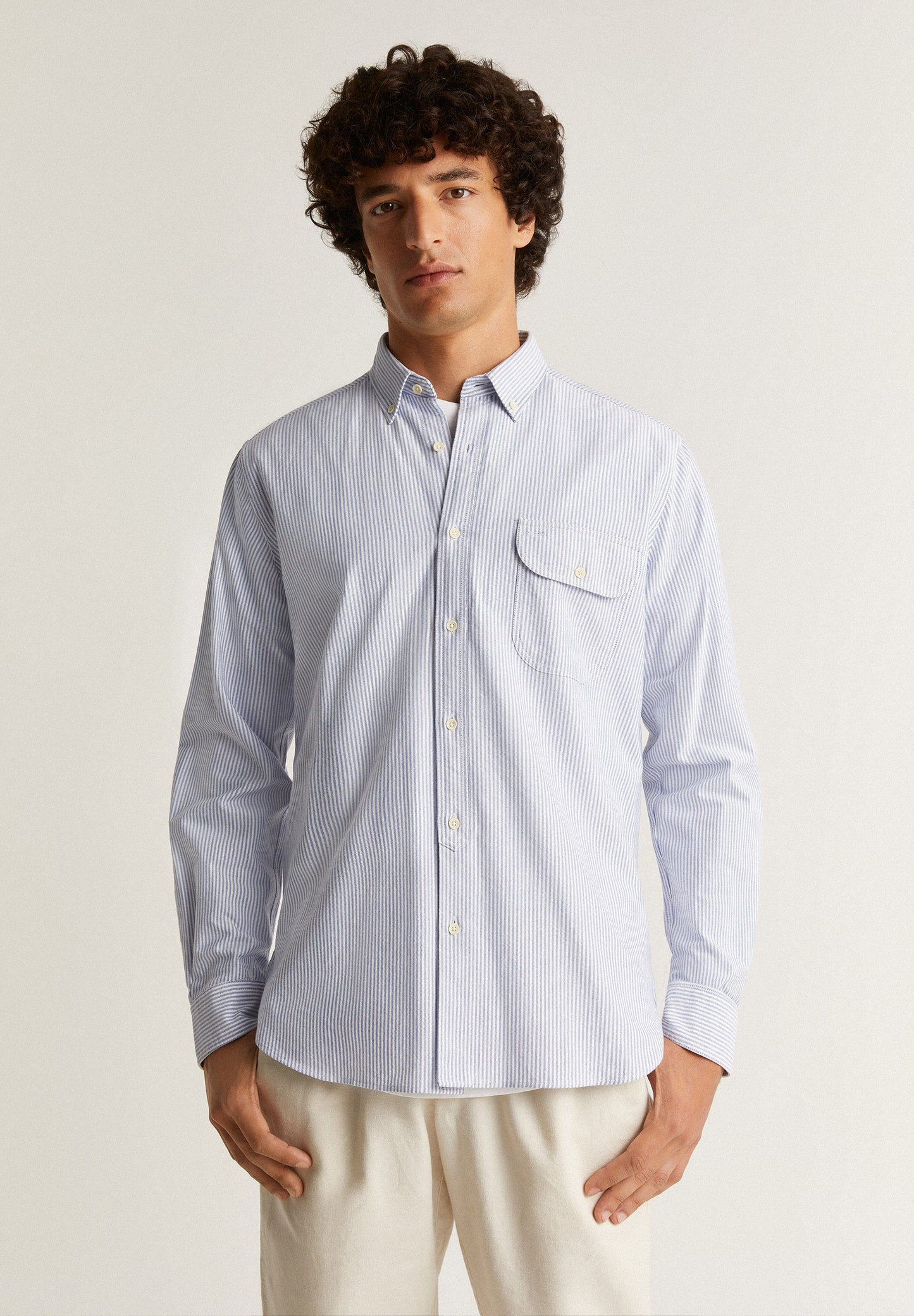 CAMISA PREMIUM RAYAS OXFORD BOLSILLO