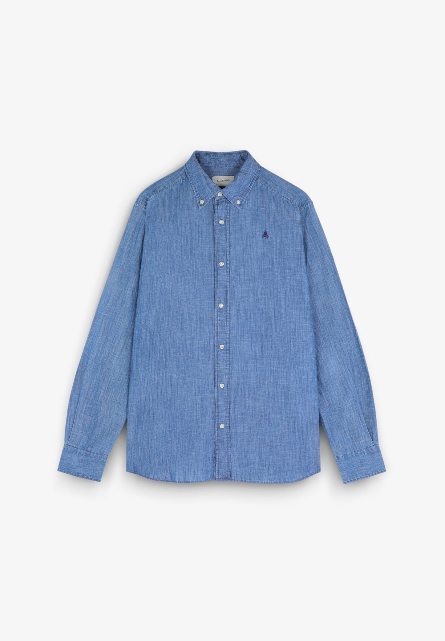CAMISA DENIM CALAVERA CUELLO BOTONES