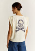 CAMISETA PRINT FLOCADO TRASERO