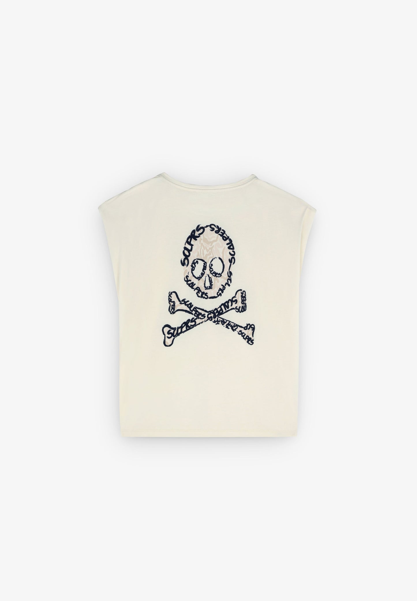 CAMISETA PRINT FLOCADO TRASERO