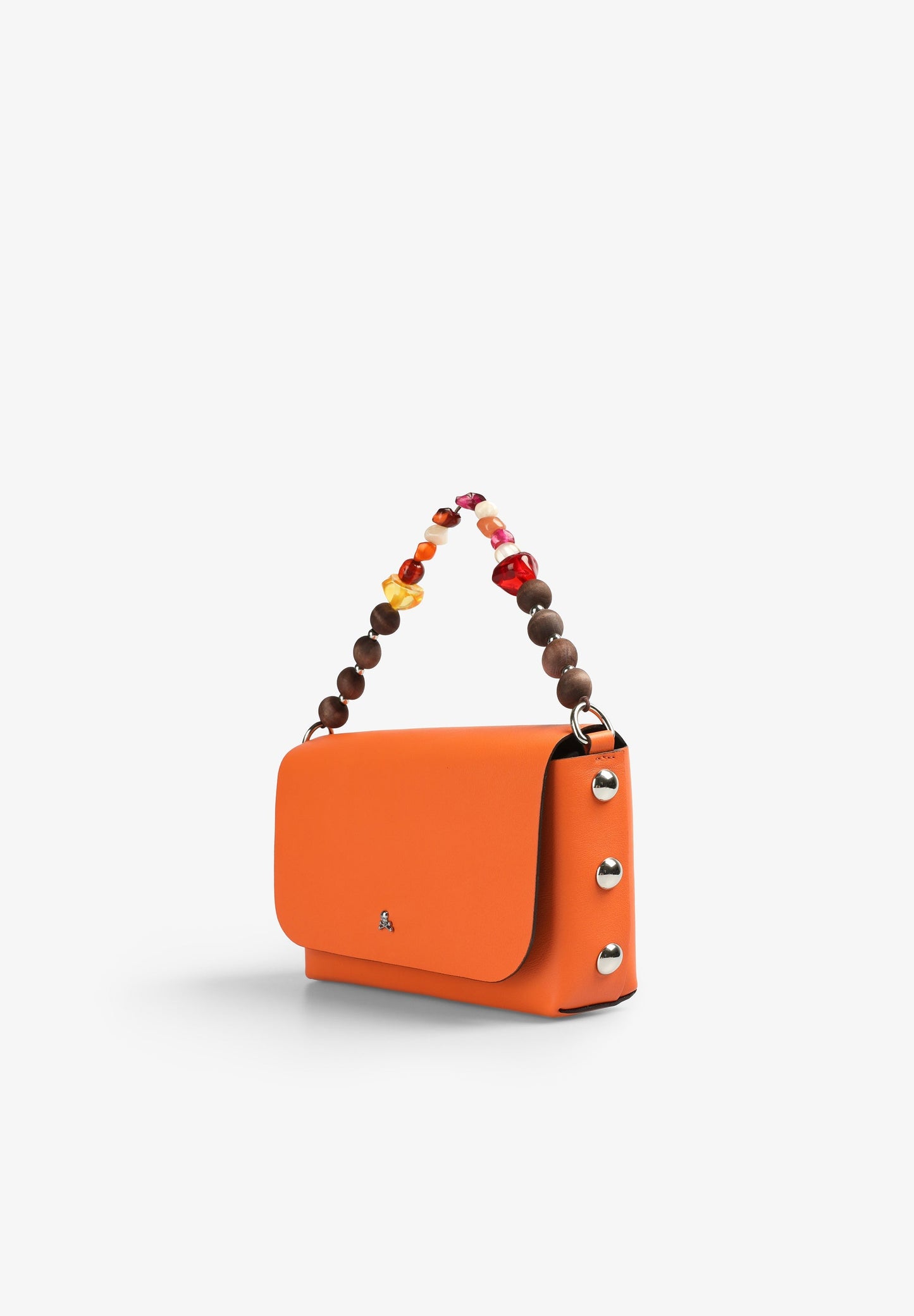 BOLSO PIEL MINI ASA ABALORIOS