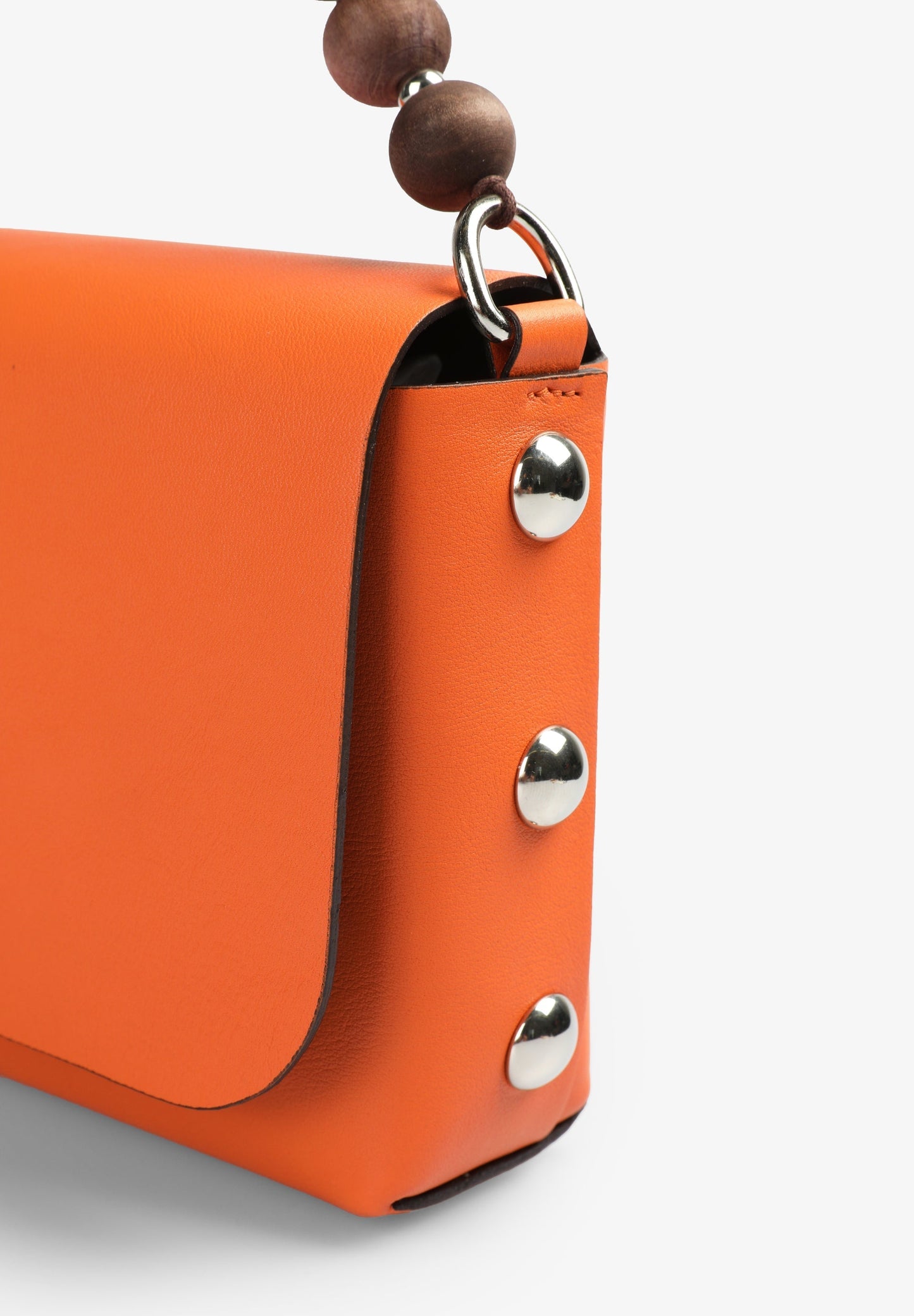 BOLSO PIEL MINI ASA ABALORIOS