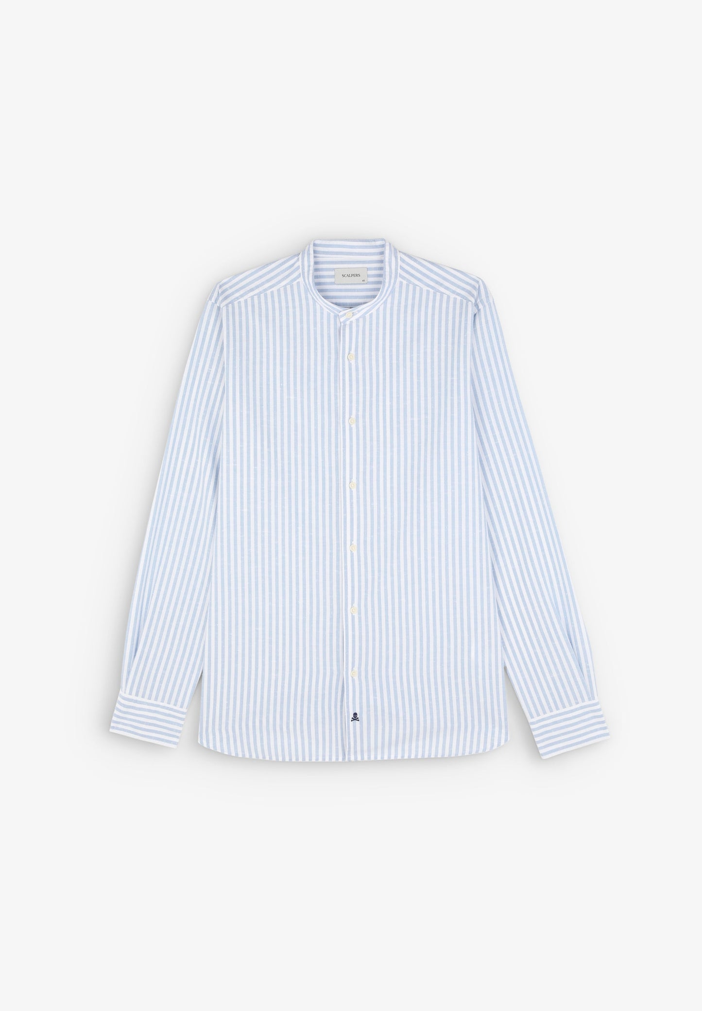 CAMISA RAYAS CUELLO MAO