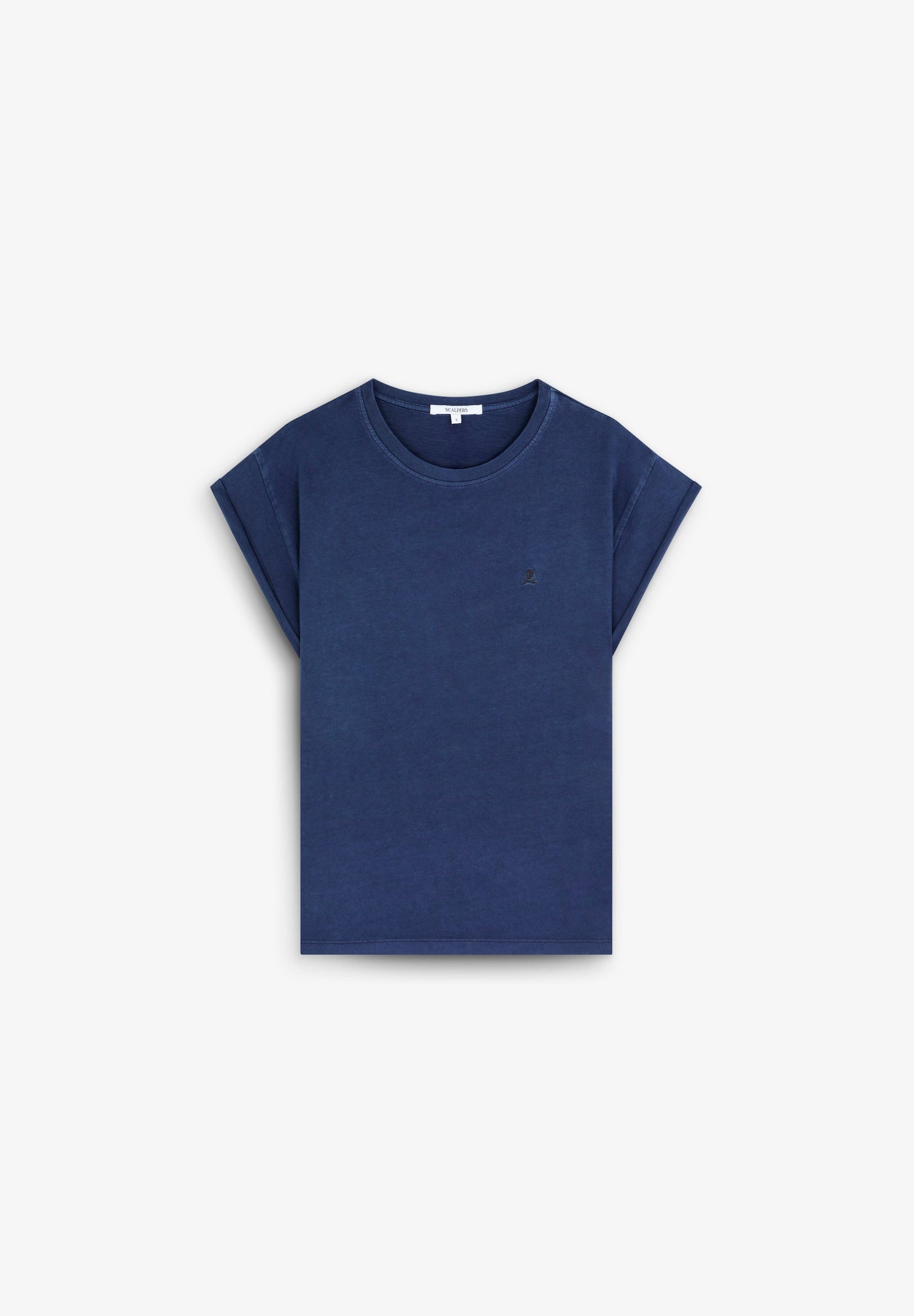 CAMISETA CALAVERA BORDADA TONO