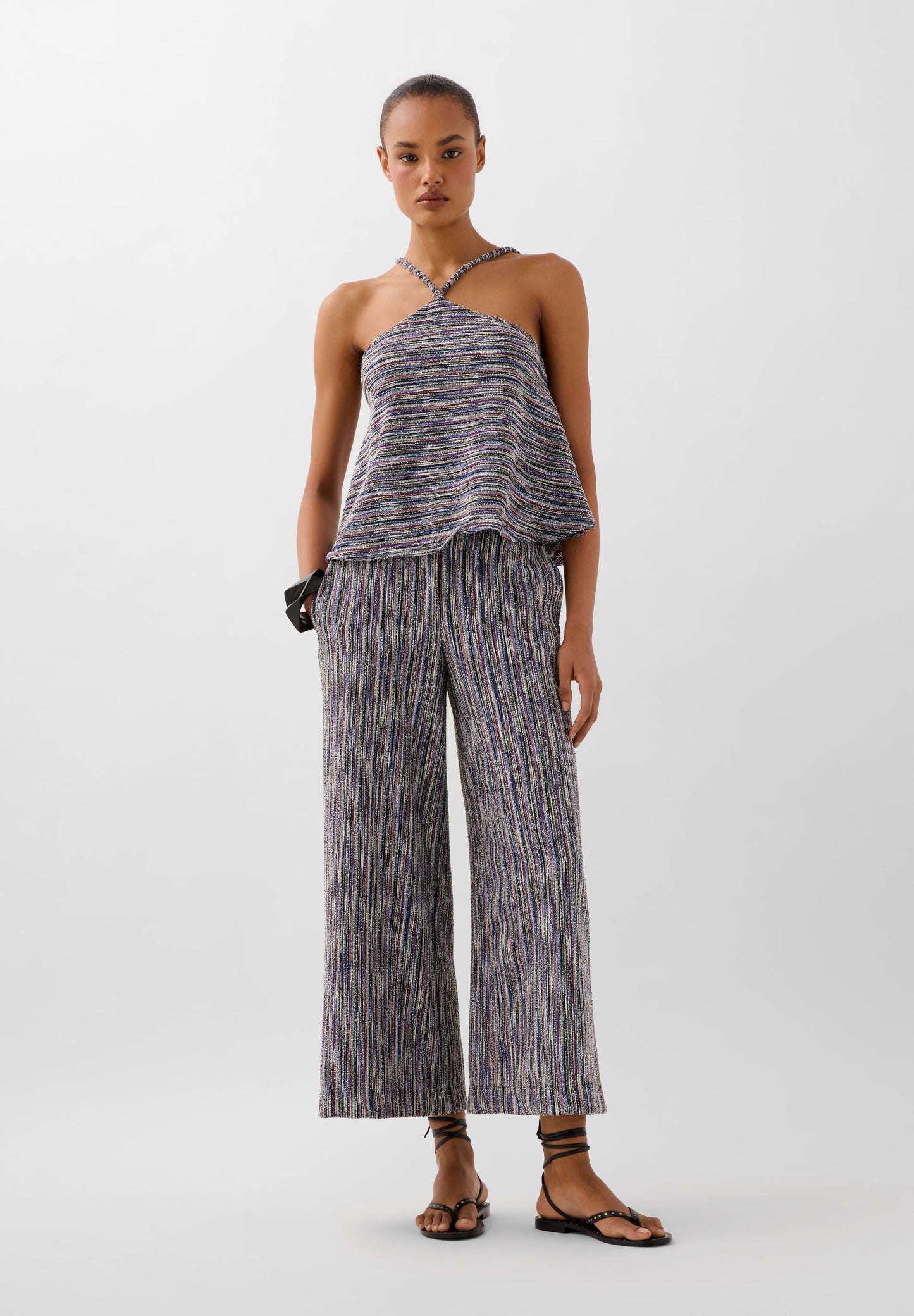 TOP HALTER RÚSTICO LUREX