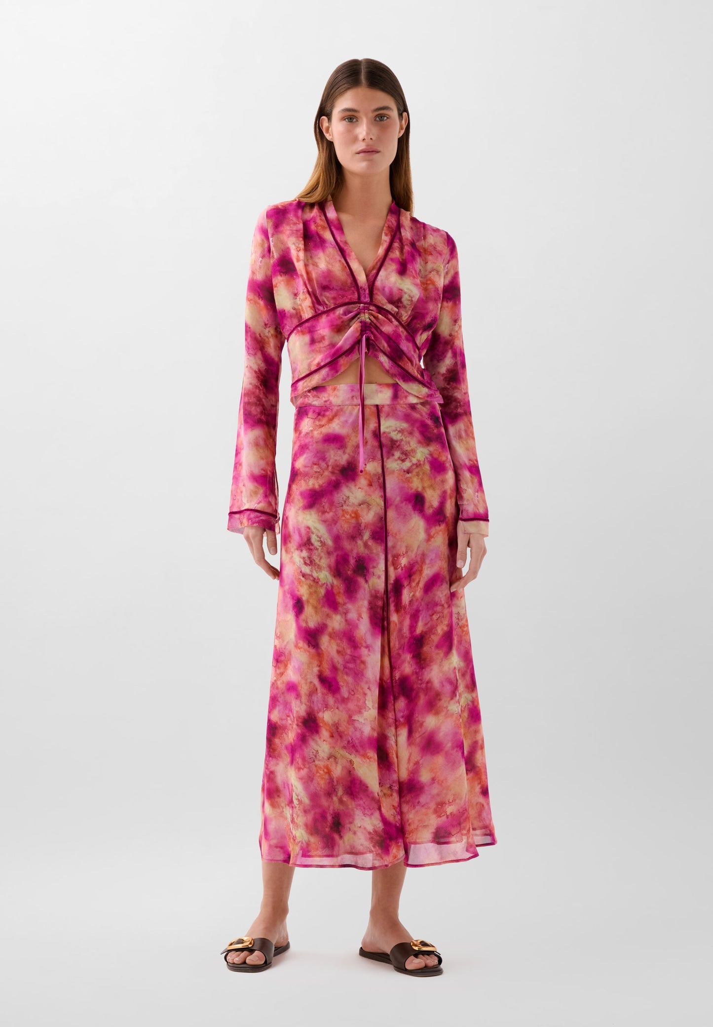 BLUSA TIE DYE RIBETE TERCIOPELO