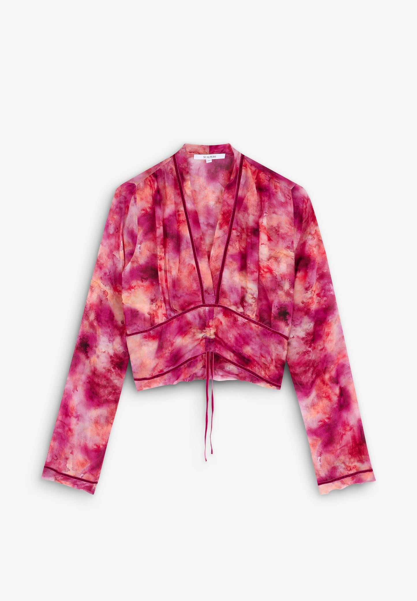 BLUSA TIE DYE RIBETE TERCIOPELO