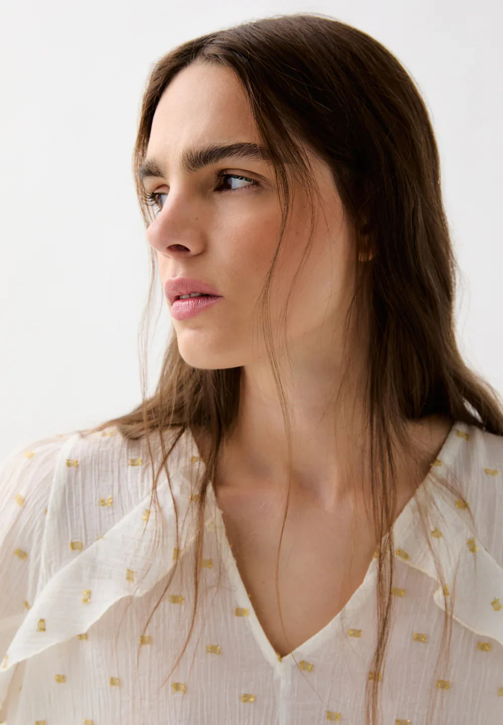 BLUSA VOLANTES DETALLES LÚREX