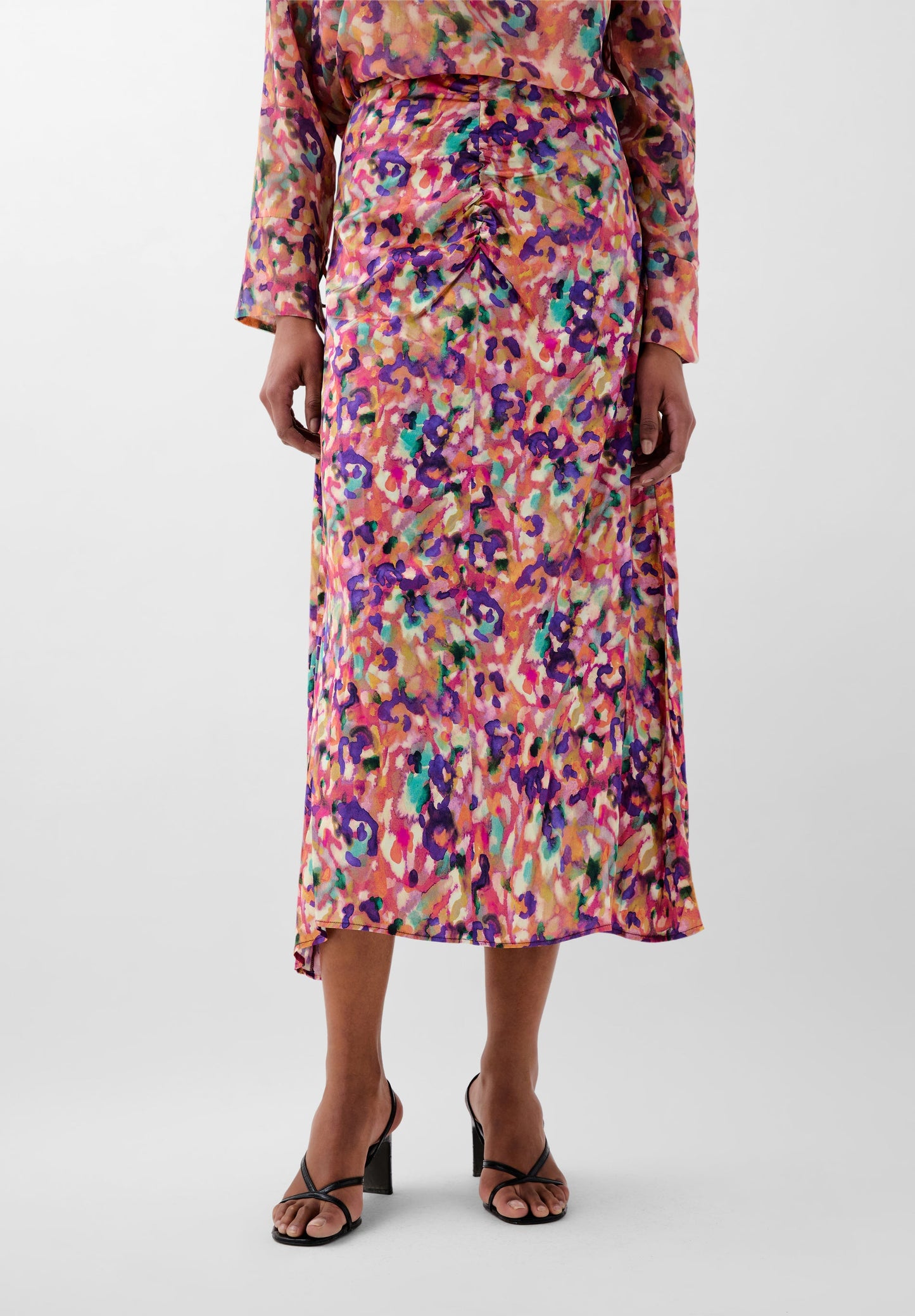 FALDA ESTAMPADA FRUNCIDO