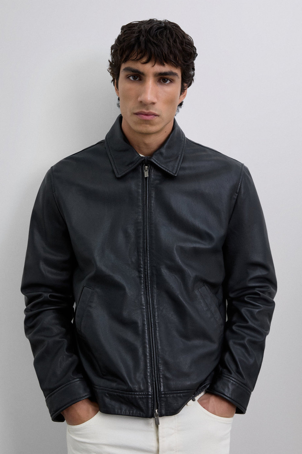 CHAQUETA PIEL CUELLO CAMISA – Scalpers PE