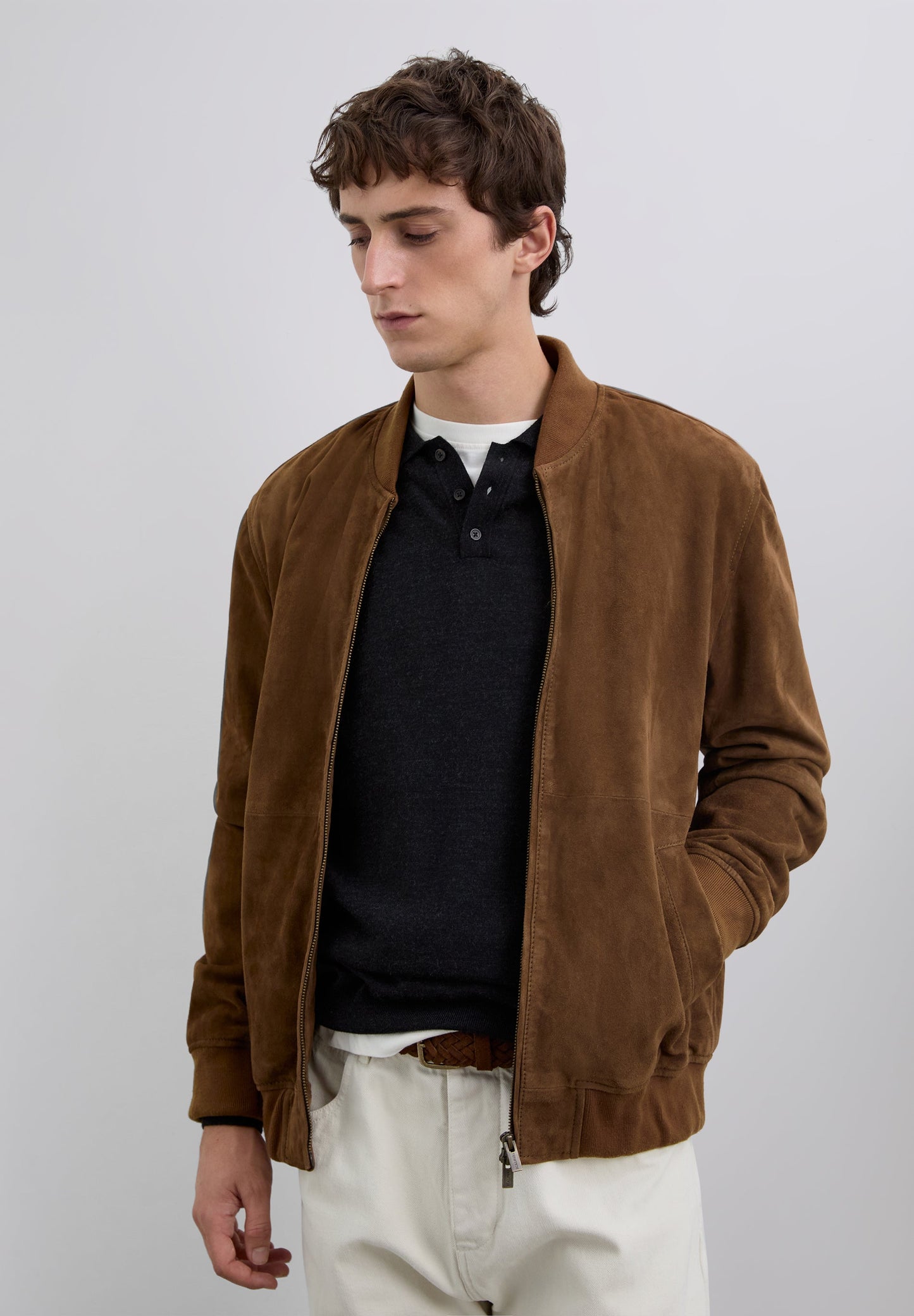 CHAQUETA BOMBER PIEL