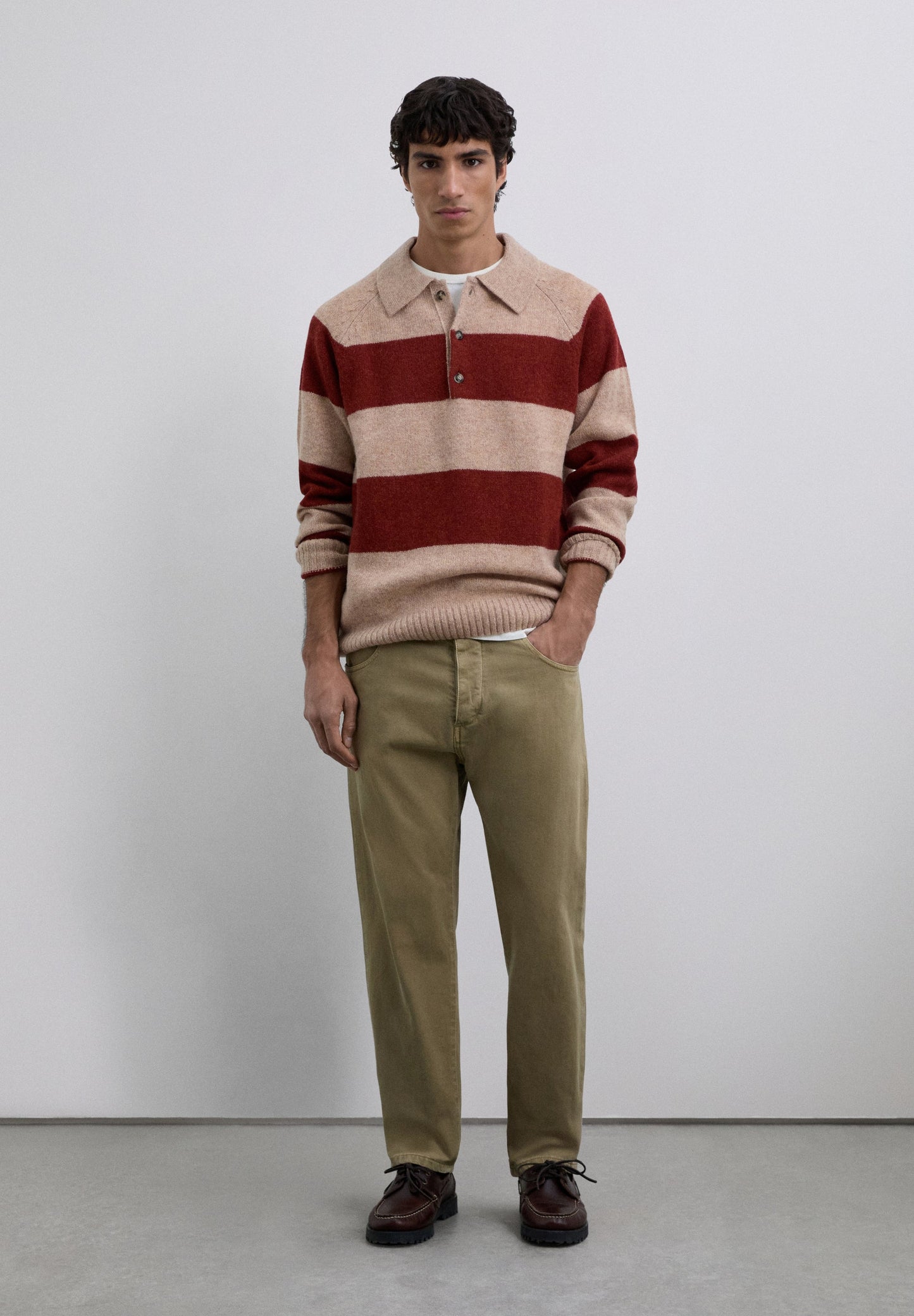 JERSEY POLO RAYAS LANA