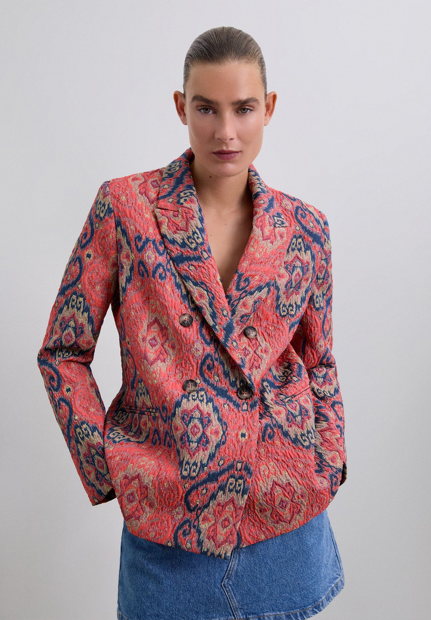 BLAZER ESTAMPADO JACQUARD