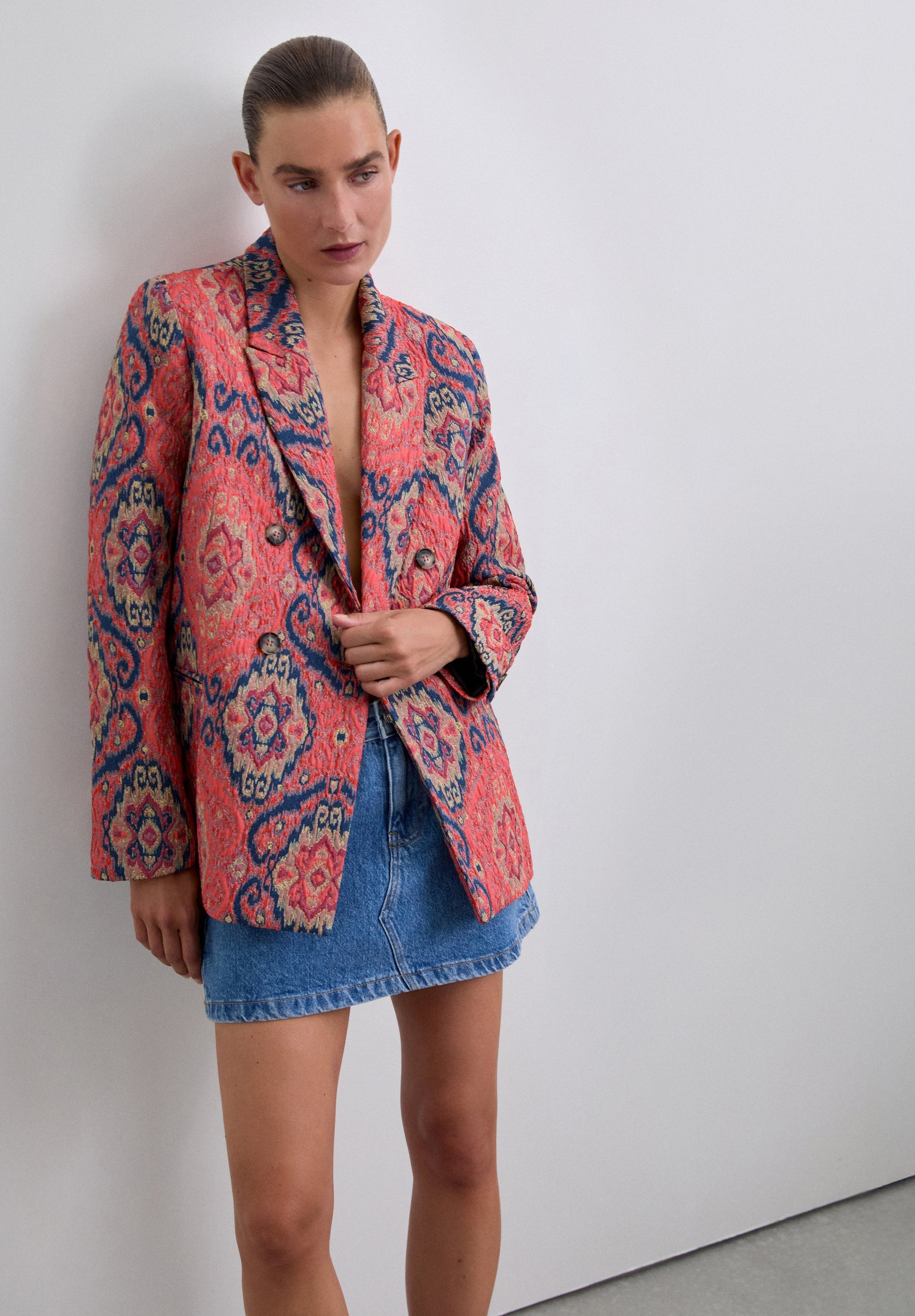 BLAZER ESTAMPADO JACQUARD