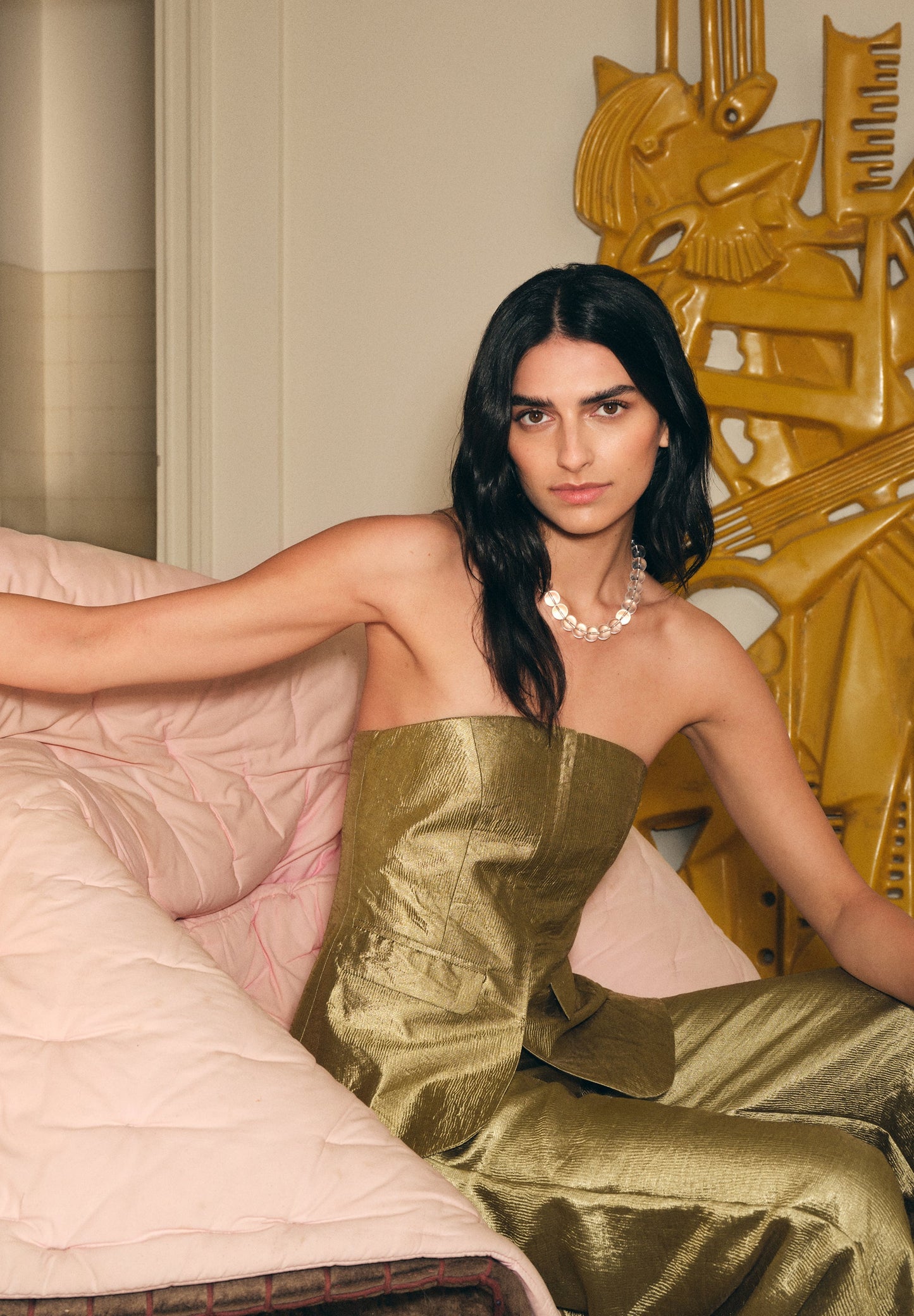 TOP METALIZADO BOLSILLOS