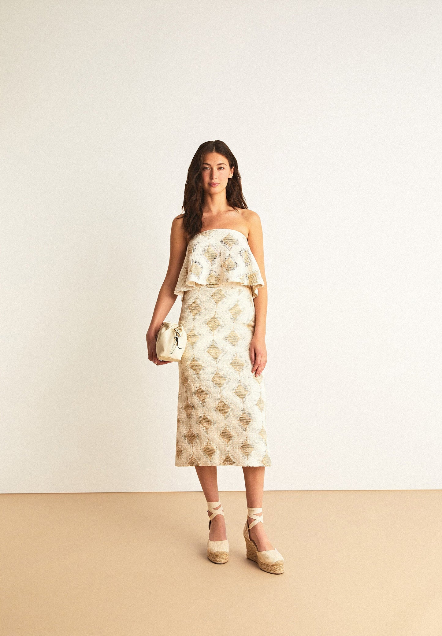 FALDA MIDI PUNTO ROMBOS