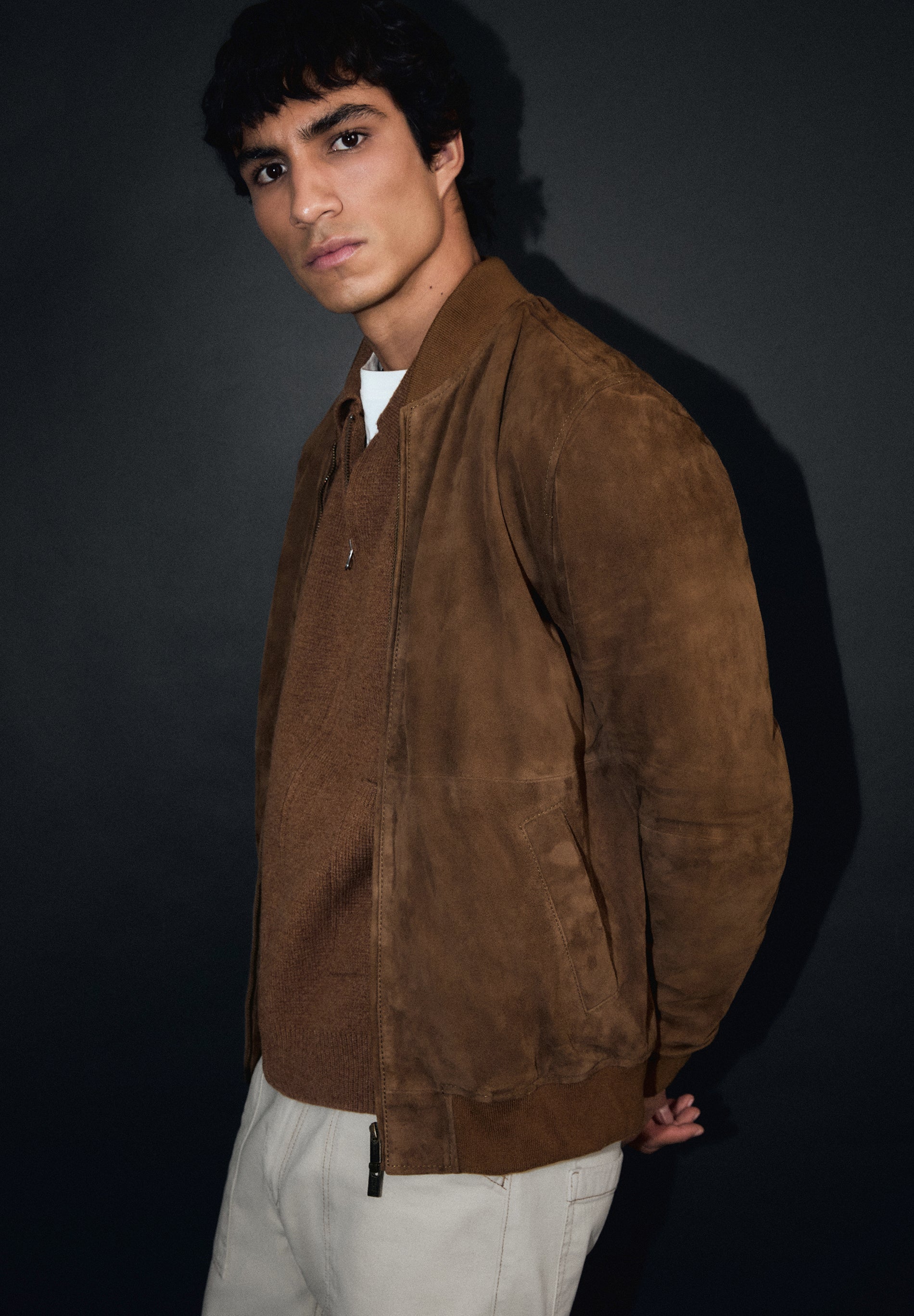 CHAQUETA BOMBER PIEL