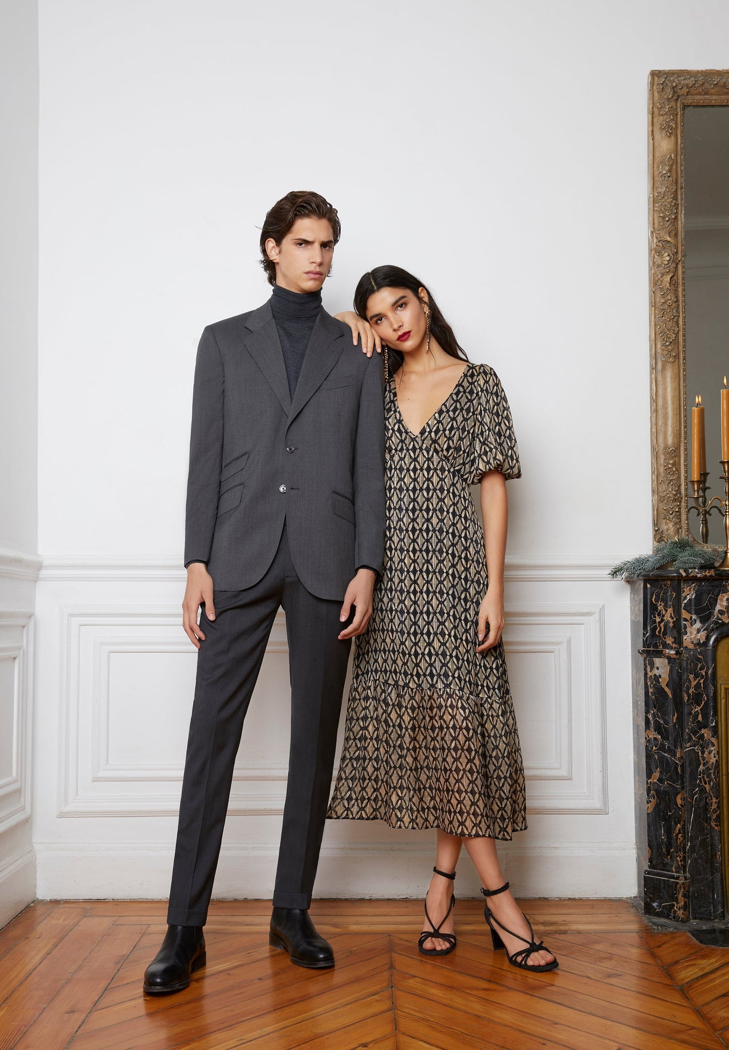TRAJE CLÁSICO LANA GRIS